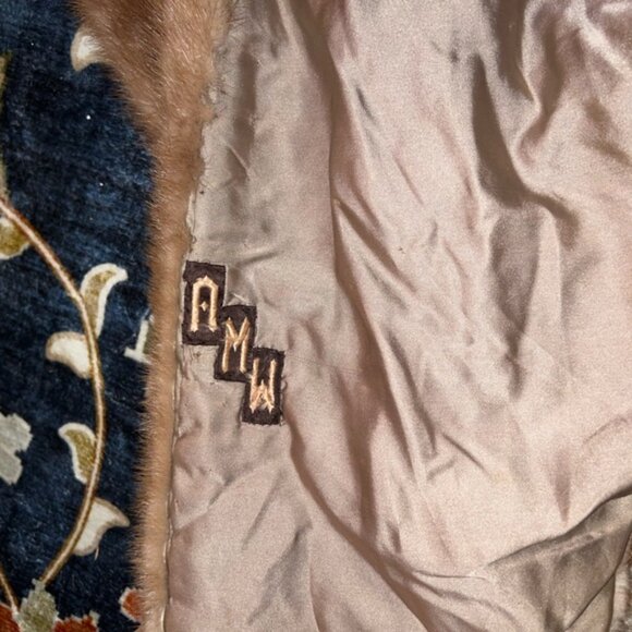 Vintage Authentic Brown Minx Fur Cape/ Shaw/ Scarf Wrap - Picture 7 of 11